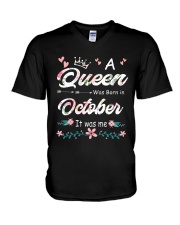 October Girl V-Neck T-Shirt tile