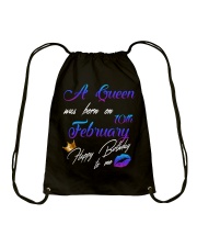 February Birthday 10th Drawstring Bag tile
