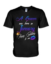 January Girl V-Neck T-Shirt tile