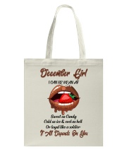 December Girl Tote Bag tile