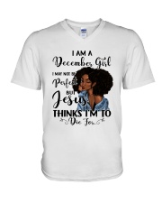 December Girl V-Neck T-Shirt tile