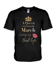March Girl V-Neck T-Shirt tile