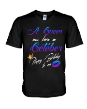 October Girl V-Neck T-Shirt tile