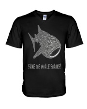 save the whale shark sharks fish dive diver diving V-Neck T-Shirt thumbnail