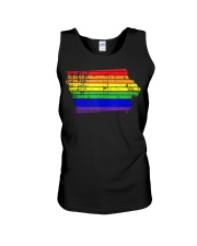 Distressed State of Iowa LGBT Rainbow Gay Pride Unisex Tank thumbnail