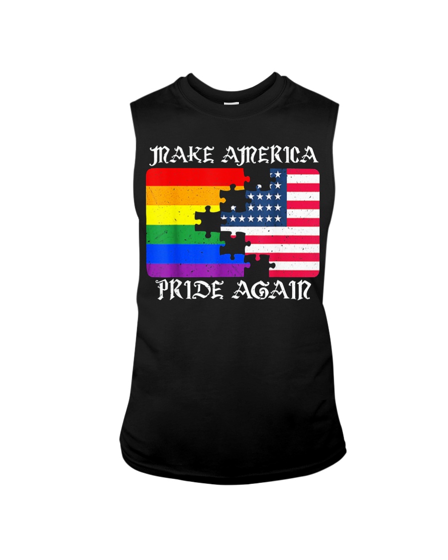 Make America Pride Again Flag Pride LGBT Gift Tee Sleeveless Tee