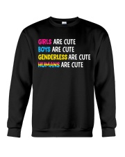Girls Boys Genderless Humans Are Cute Pansexual LG Crewneck Sweatshirt thumbnail