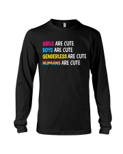 Girls Boys Genderless Humans Are Cute Pansexual LG Long Sleeve Tee thumbnail