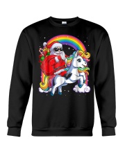 Unicorn Christmas Shirt Girls Santa Kids Women Crewneck Sweatshirt thumbnail