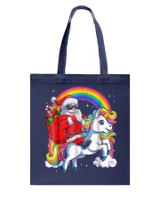 Unicorn Christmas Shirt Girls Santa Kids Women Tote Bag thumbnail