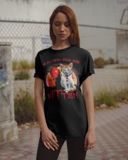We All Meow Down Here Clown Cat Kitten Halloween Classic T-Shirt apparel-classic-tshirt-lifestyle-18