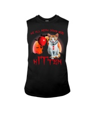 We All Meow Down Here Clown Cat Kitten Halloween Sleeveless Tee thumbnail
