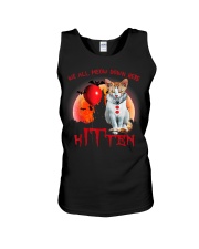 We All Meow Down Here Clown Cat Kitten Halloween Unisex Tank thumbnail