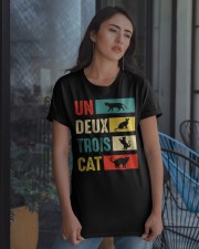 Un Deux Trois Cat Joke Vintage Cat Lover Classic T-Shirt apparel-classic-tshirt-lifestyle-08