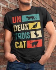 Un Deux Trois Cat Joke Vintage Cat Lover Classic T-Shirt apparel-classic-tshirt-lifestyle-26