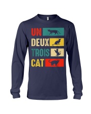 Un Deux Trois Cat Joke Vintage Cat Lover Long Sleeve Tee thumbnail