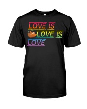 Sloth Love is love Gay Pride Shirt Month LGBT Premium Fit Mens Tee thumbnail