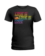 Sloth Love is love Gay Pride Shirt Month LGBT Ladies T-Shirt thumbnail