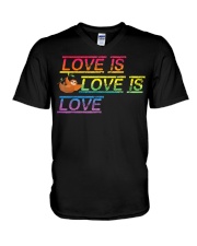 Sloth Love is love Gay Pride Shirt Month LGBT V-Neck T-Shirt thumbnail