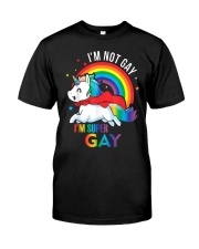 LGBT Pride Rainbow Unicorn Shirt I'm Not Gay Classic T-Shirt thumbnail