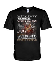 I Am A Grumpy Old Man I was Born in July V-Neck T-Shirt thumbnail