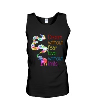 Dream Without Fear Love Without Limits Elephant Unisex Tank thumbnail