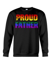 Mens Gay Pride Shirt Proud Father LGBT parent Tee Crewneck Sweatshirt thumbnail