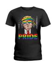 Trump LGBT Gay Pride Month Lesbian Bisexual Ladies T-Shirt thumbnail