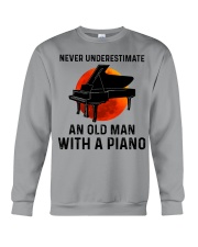 Never Underestimate An Old Man With A Piano Crewneck Sweatshirt tile