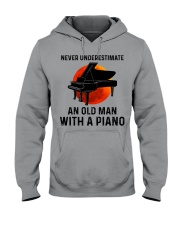 Never Underestimate An Old Man With A Piano Hooded Sweatshirt tile