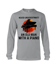 Never Underestimate An Old Man With A Piano Long Sleeve Tee tile