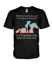 Behind Every Horse Girl V-Neck T-Shirt tile