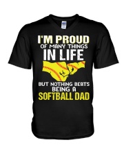 Nothing Beats Being A Softball Dad V-Neck T-Shirt tile