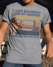 I Like Bourbon And My Smoker And Maybe 3 People Classic T-Shirt apparel-classic-tshirt-lifestyle-28