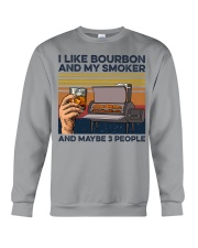 I Like Bourbon And My Smoker And Maybe 3 People Crewneck Sweatshirt tile