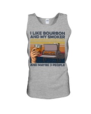 I Like Bourbon And My Smoker And Maybe 3 People Unisex Tank tile