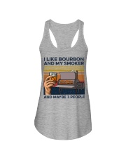 I Like Bourbon And My Smoker And Maybe 3 People Ladies Flowy Tank tile