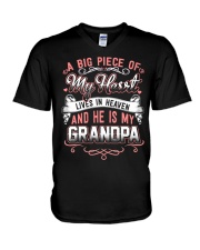 He Is My Grandpa V-Neck T-Shirt tile