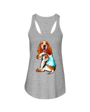 Limited Edition - I Love Mom Basset Hound Ladies Flowy Tank thumbnail