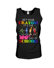 Get Your Crayon It's 100th Day Of School Unisex Tank tile