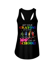Get Your Crayon It's 100th Day Of School Ladies Flowy Tank tile