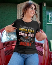 Drink Beer And Smoke Some Meat Ladies T-Shirt apparel-ladies-t-shirt-lifestyle-01