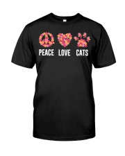 Peace Love Cats Classic T-Shirt tile
