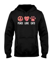 Peace Love Cats Hooded Sweatshirt tile