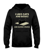 I Like Cats And Books And Maybe 3 People Hooded Sweatshirt tile