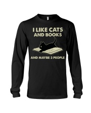 I Like Cats And Books And Maybe 3 People Long Sleeve Tee tile