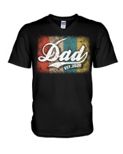 Dad Est 2020 V-Neck T-Shirt tile