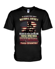 I Stand For The National Anthem V-Neck T-Shirt tile