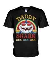 Daddy Shark Doo V-Neck T-Shirt tile