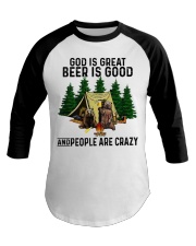 God Is Great - Beer Is Good - And People Are Crazy Baseball Tee tile